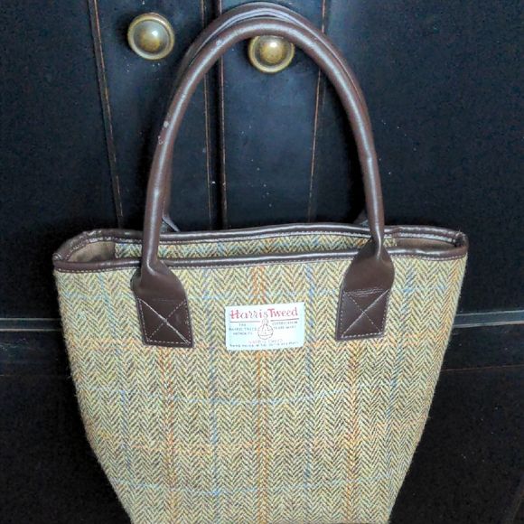 Harris Tweed Brown and Tan Women's Tote Bag - Picture 1 of 16